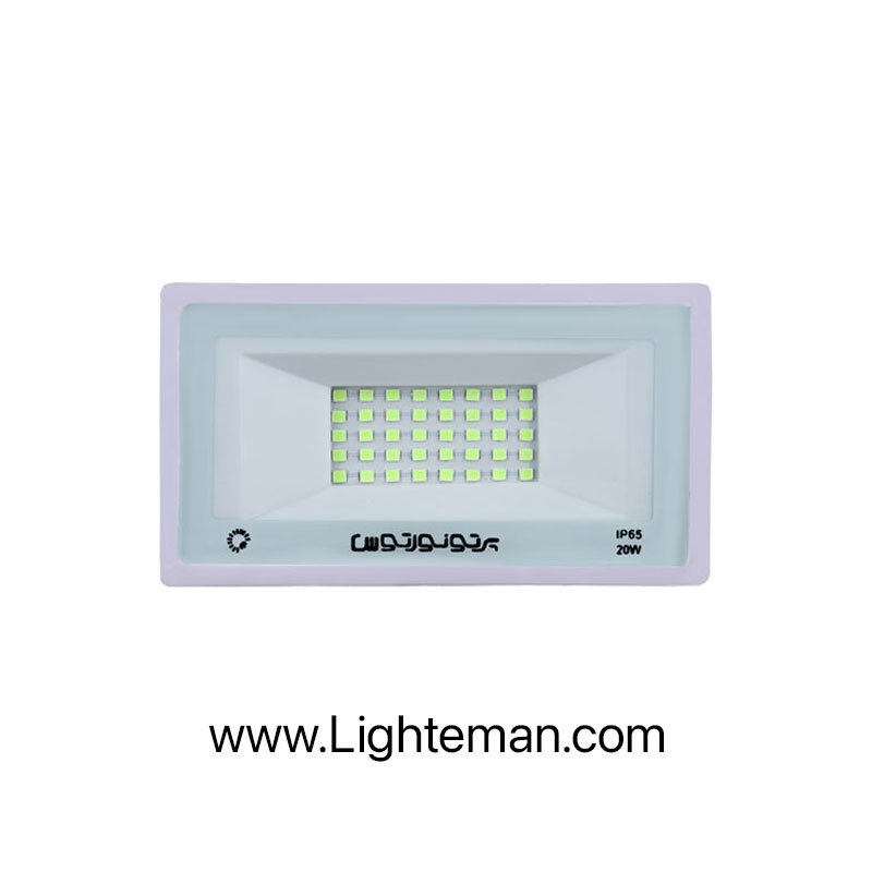 پروژکتور رنگی سبز 20 وات LED پرتو نور توس مدل هامون