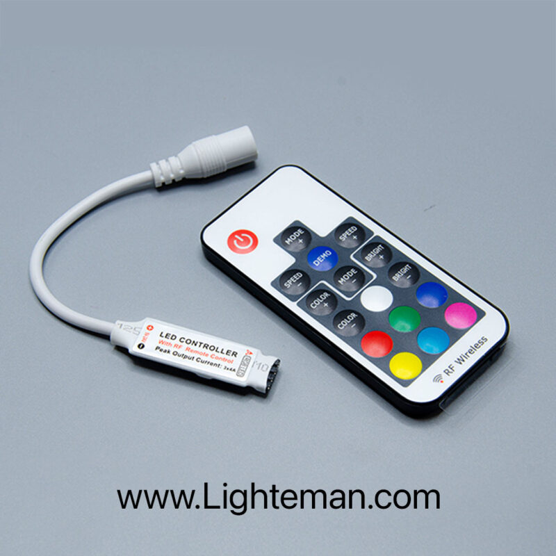 ریموت کنترلر RF mini ریسه RGB 12V